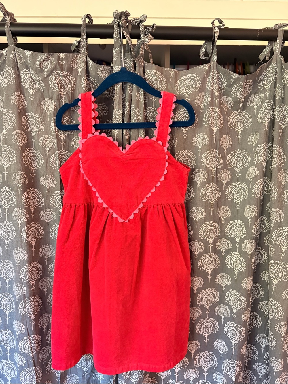Corduroy Heart Emblem Dress ♥️